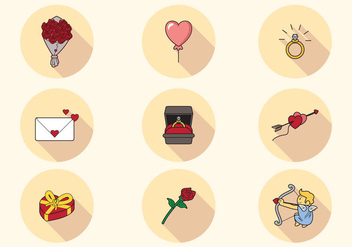 Lovely San Valentin Icons - Kostenloses vector #422251